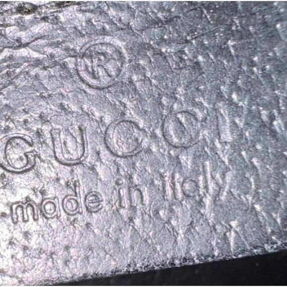 Gucci Black Pebble Grained leather w/bamboo handle /top zip/silver hardware - Picture 7 of 8